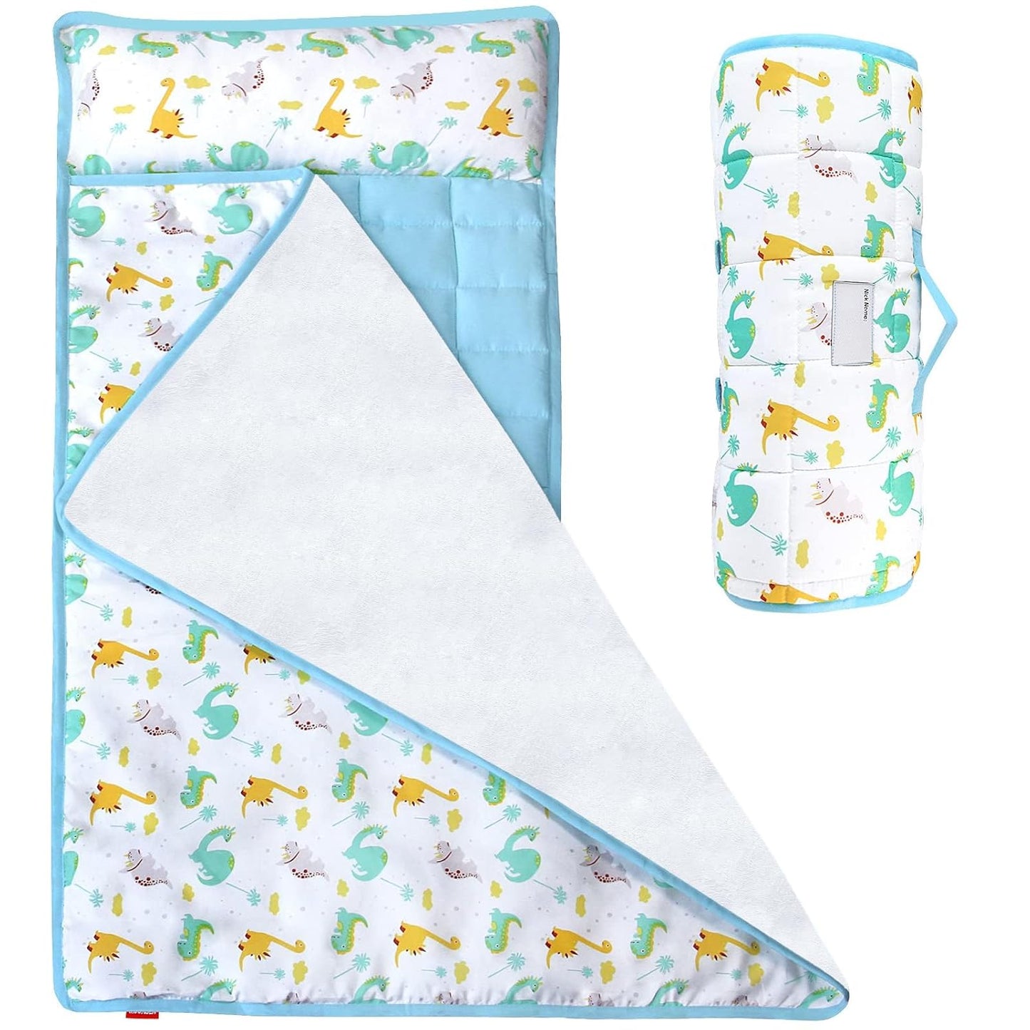 Moonsea Nap Mat for Toddlers with Dinosaur Design and Fleece