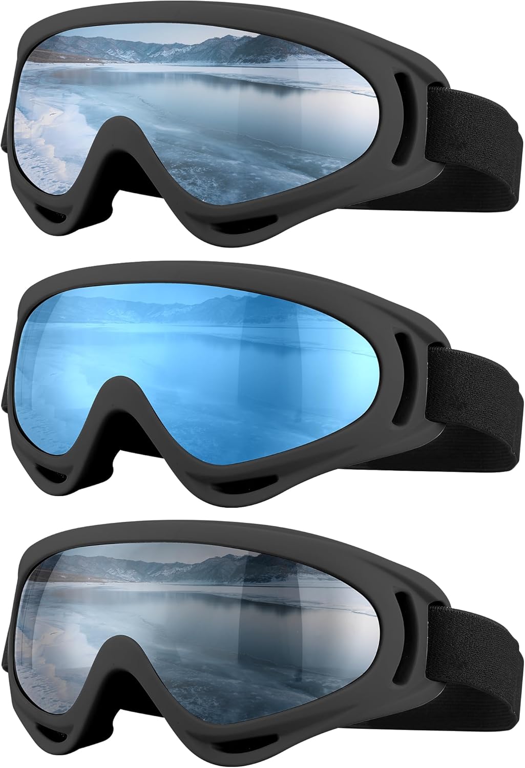 3 Pack Snow Goggles for Ultimate Versatility!