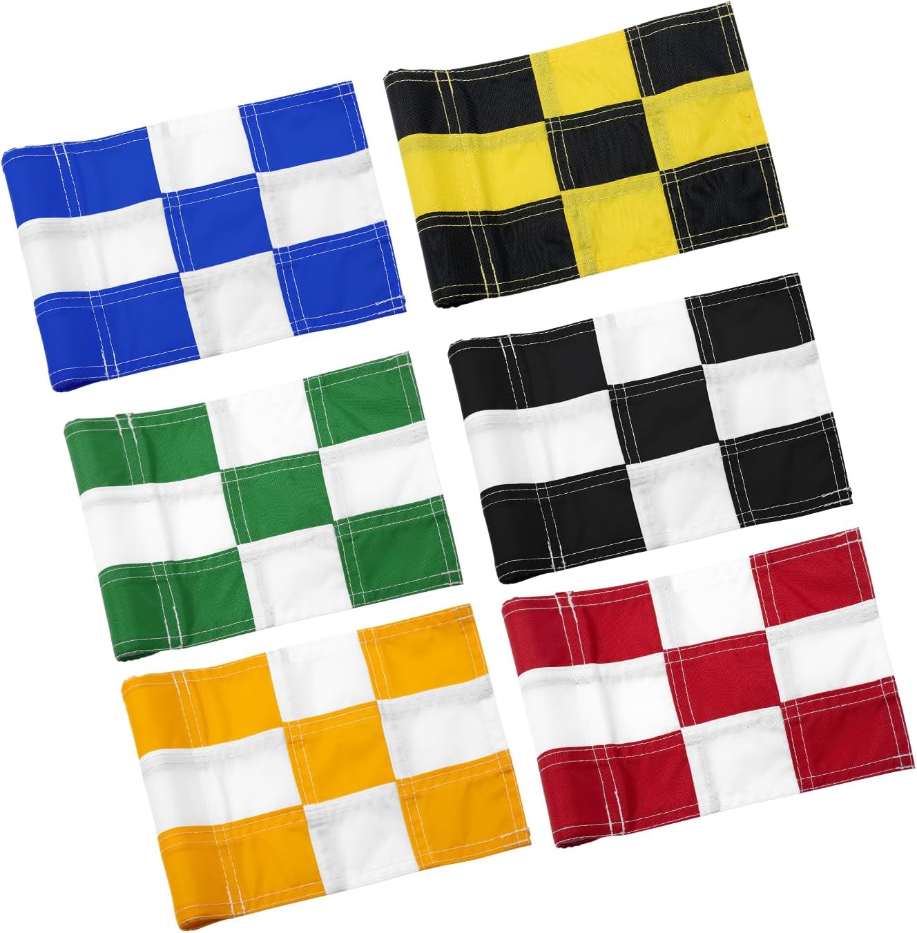 KINGTOP Checkered Golf Flag for Mini Practice Putting Greens