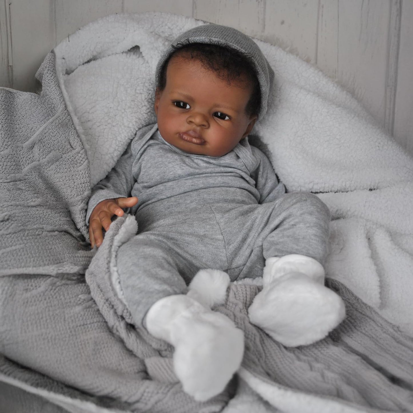 Realistic Reborn Baby Dolls Black Boy for Kids Age 3 Plus