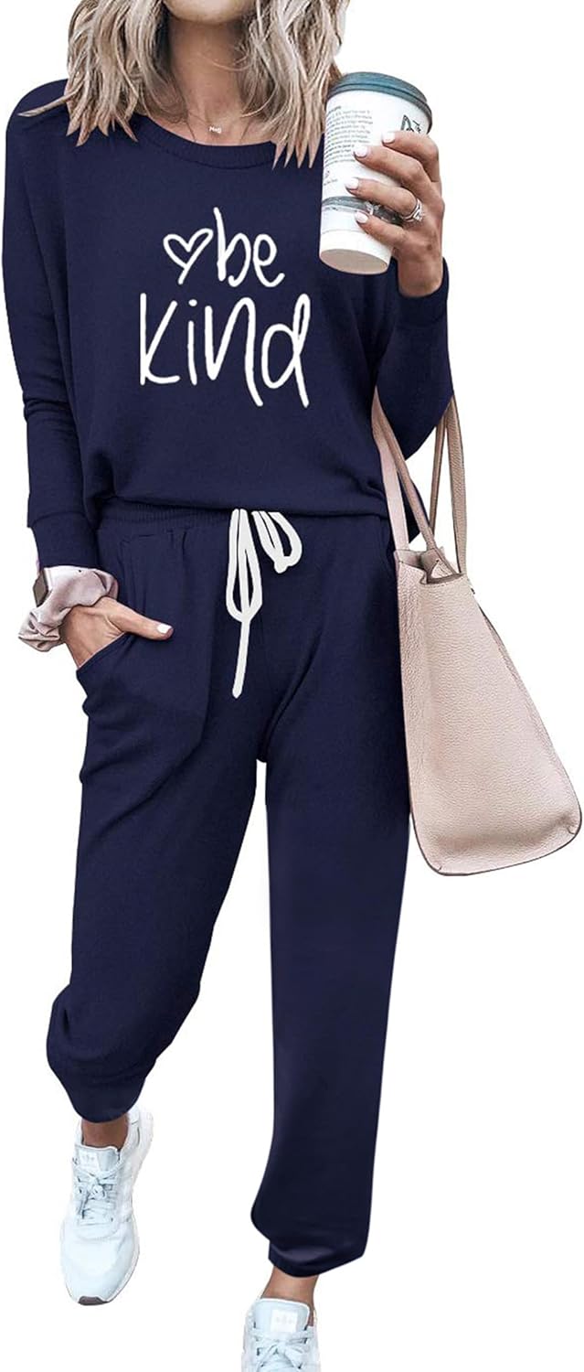PRETTYGARDEN Women Fall Lounge Outfit Set for Cozy Travel