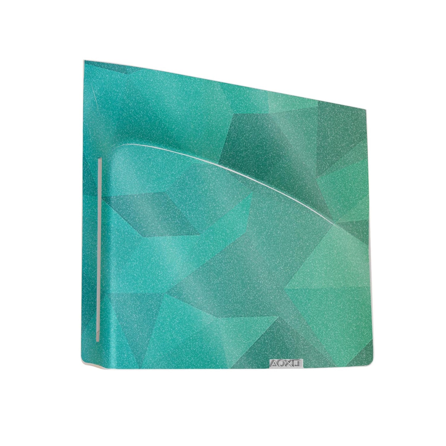 Premium Glitter Skin for PS5 - Blue Green Polygon