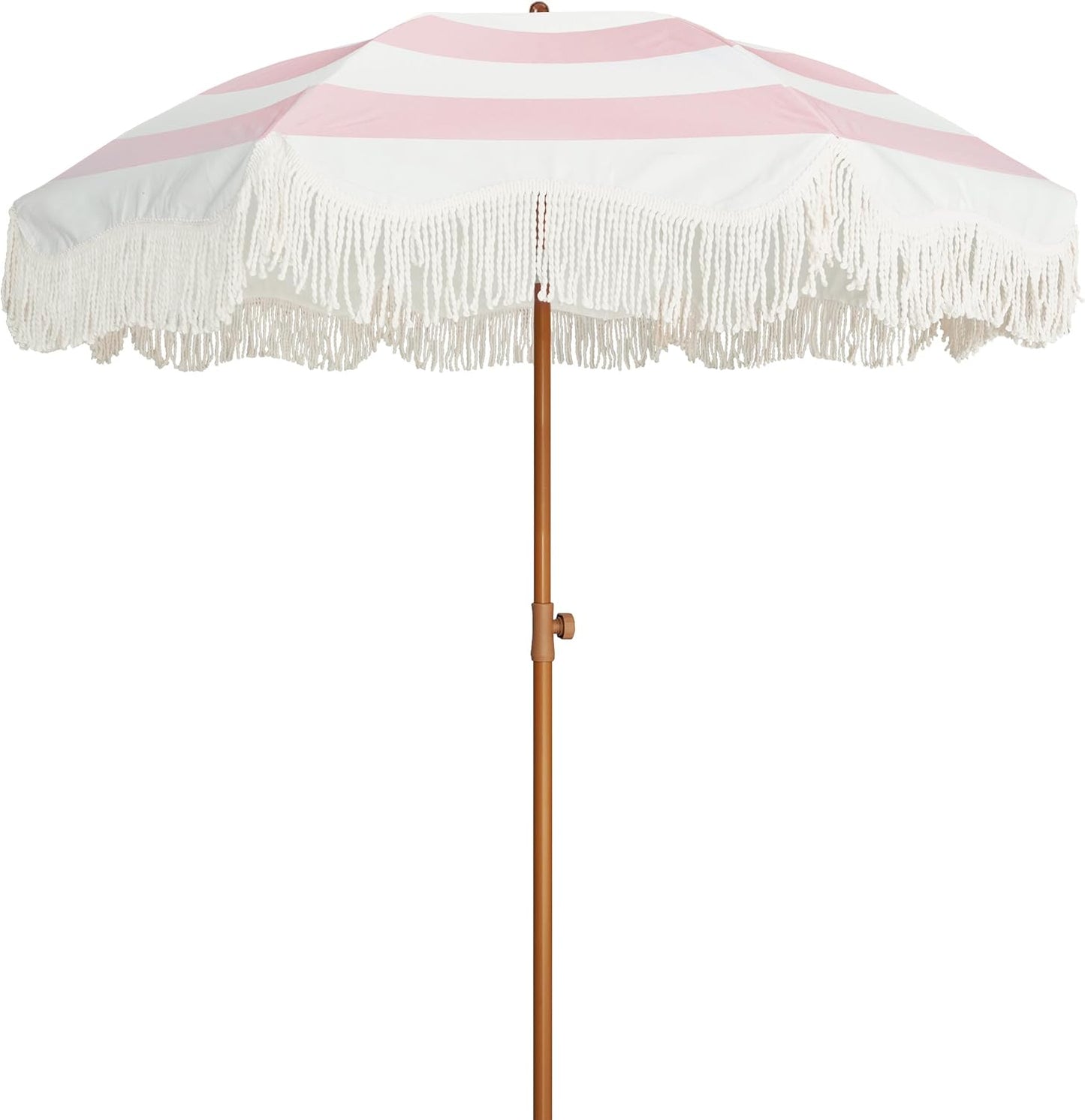 Boho Fringe Umbrella for Outdoor Patio with UPF50+ Protection