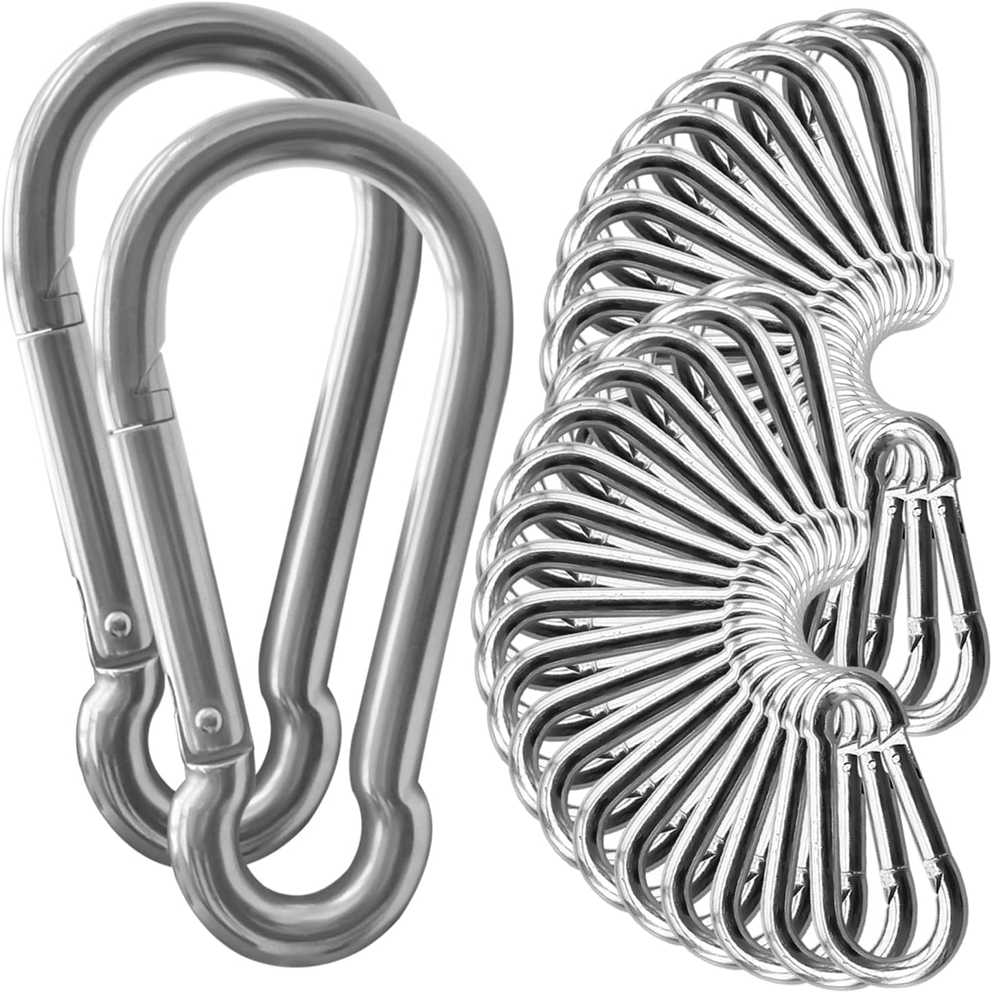 60 Pack Heavy Duty 3/8 Spring Snap Hooks - REDOVANT