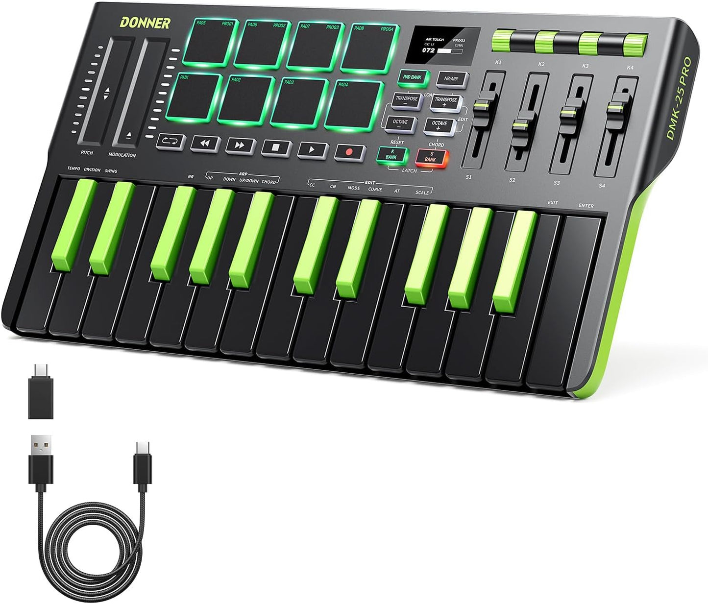 Donner DMK25 Pro MIDI Keyboard Controller: Compact Music Creation
