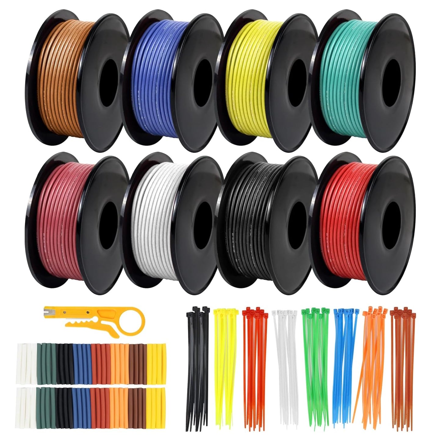 18 AWG Stranded Wire Spool Kit for DIY and Automotive Projects