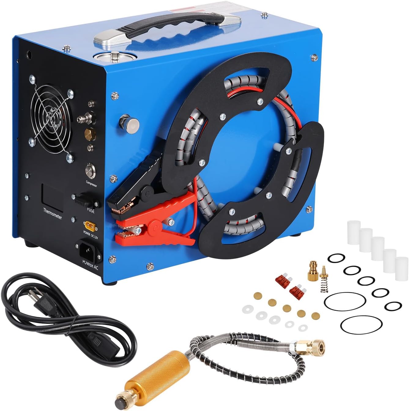 4500psi Vertical Compressor, Automatic Stop, Oil-Free, Blue
