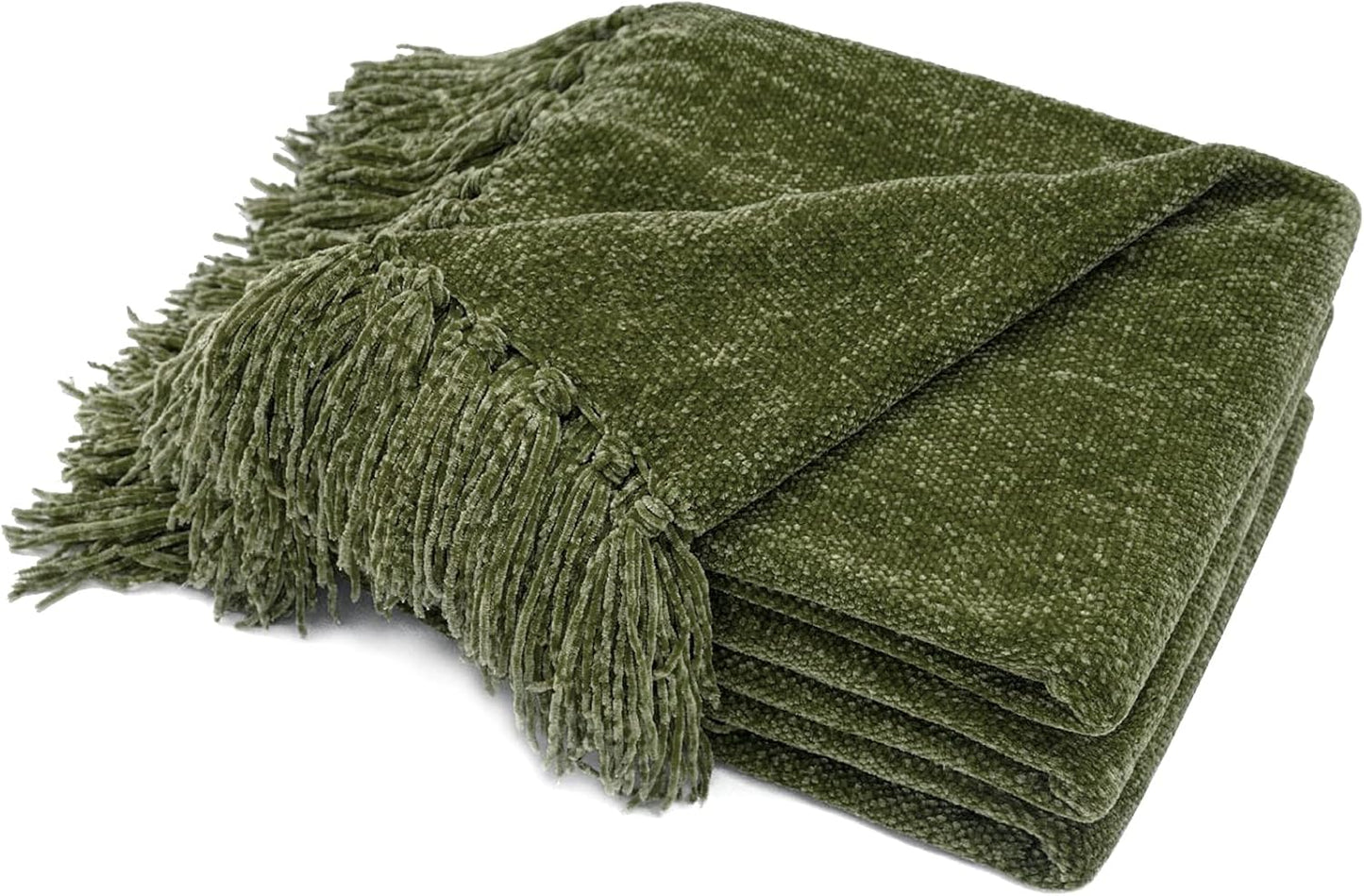 RECYCO Chenille Throw Blanket Soft Cozy for Couch Sofa Bed