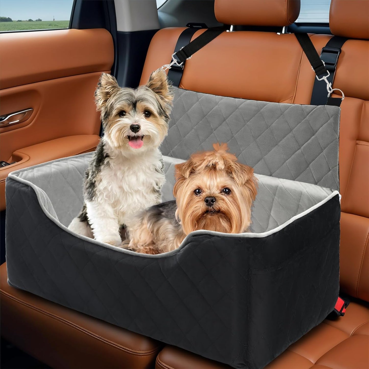 Dog Car Seat for Large Medium Dogs Under 55 lbs - Booster Seat