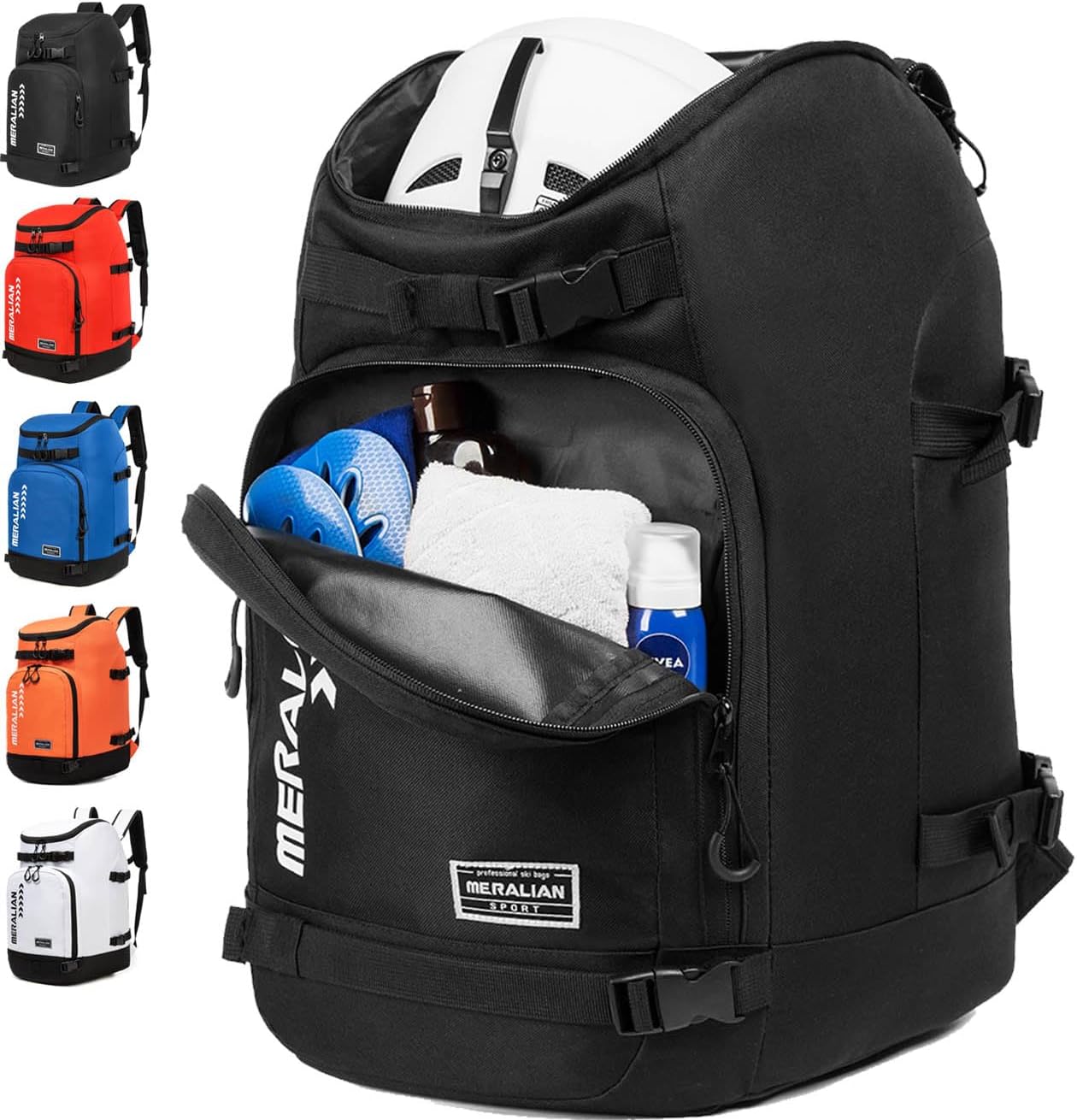 MERALIAN Ski Boot Bag: Waterproof 50L Travel Backpack