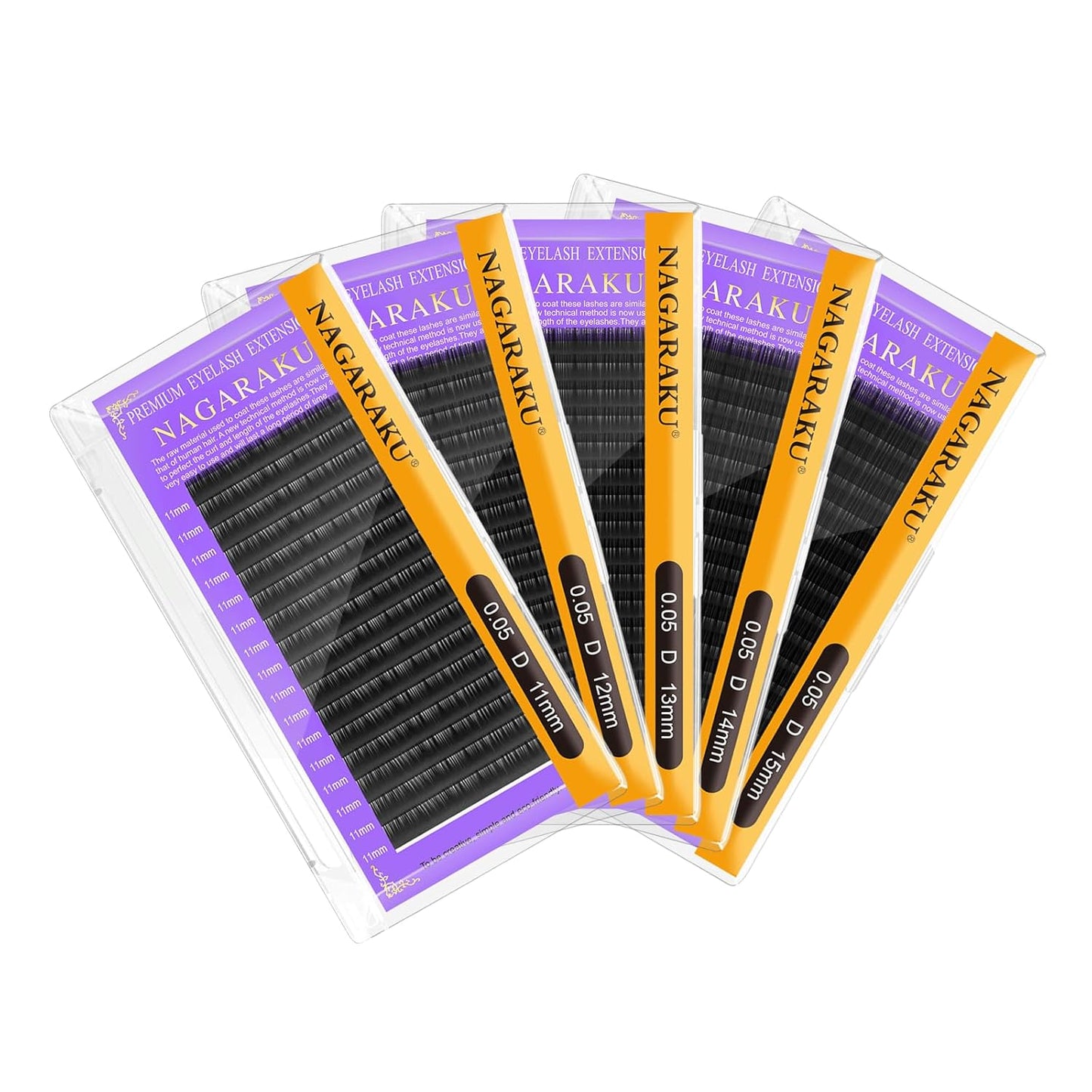 NAGARAKU 5 Trays Eyelash Extensions for Stunning Natural Look