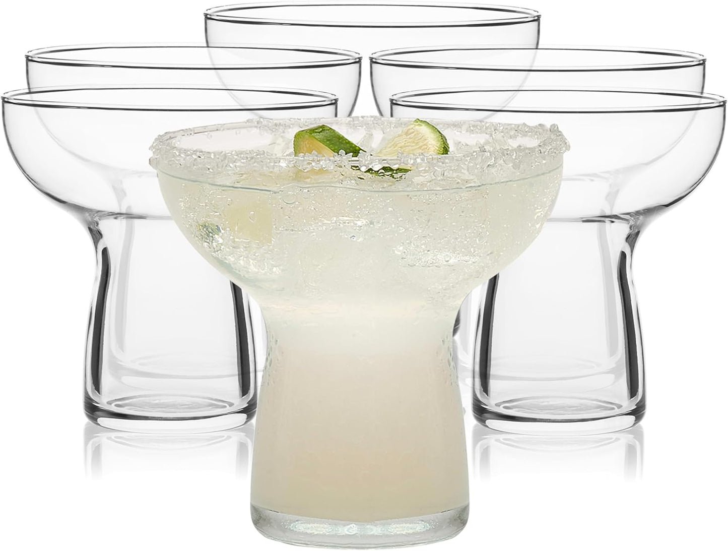 Set of 6 Libbey Stemless Margarita Glasses - Lightweight & Lead-Free!