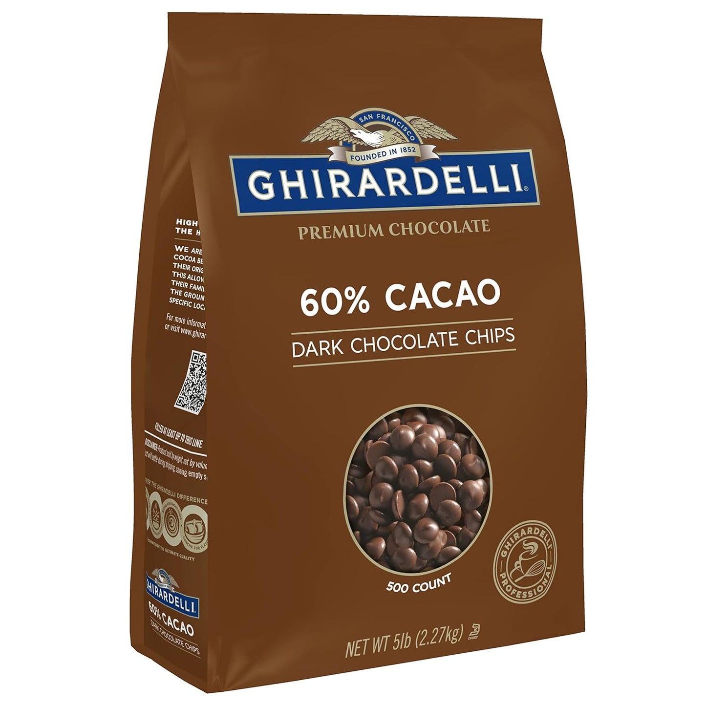 Ghirardelli 60% Cacao Dark Chocolate Chips for Baking and More