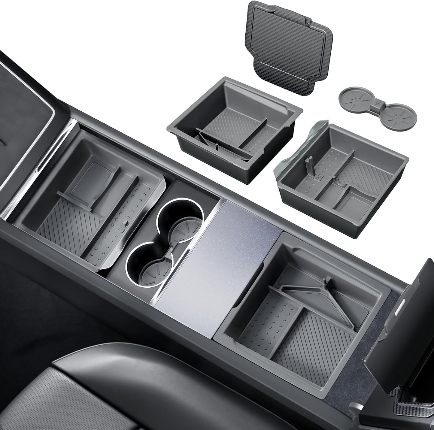 REEVAA Upgraded Center Console Organizer for Tesla Model Y 2026