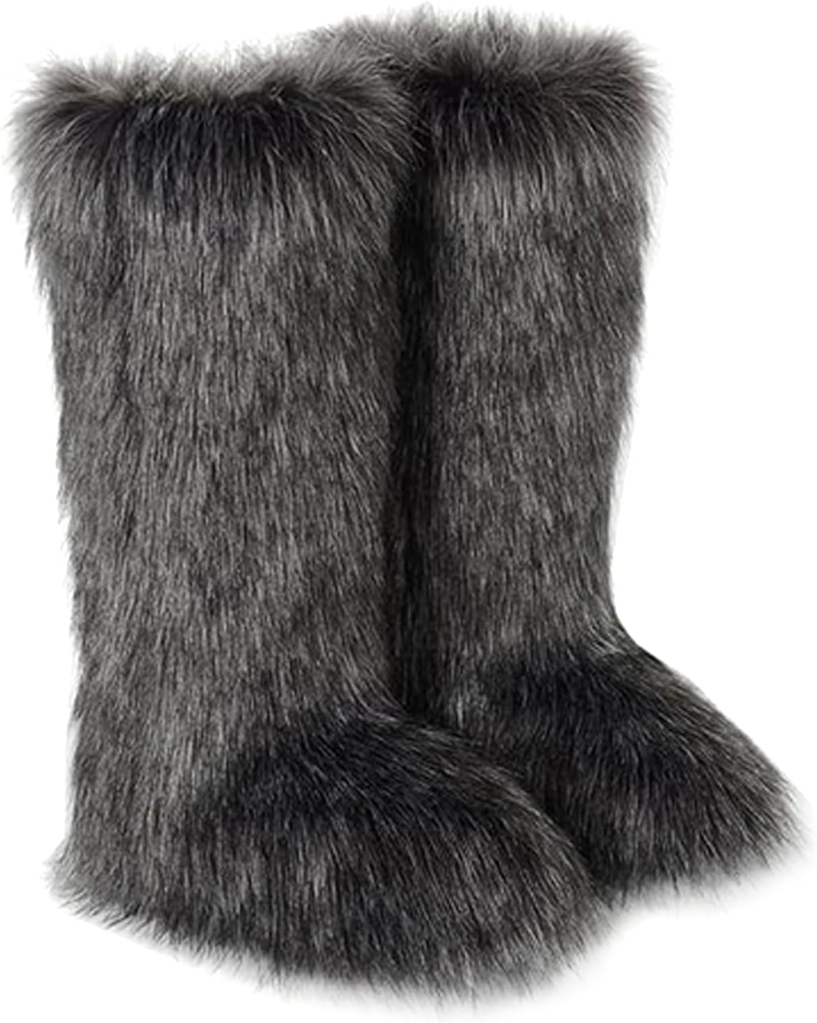 Valpeak Womens Faux Fur Boot - Stylish Knee-High Winter Boots