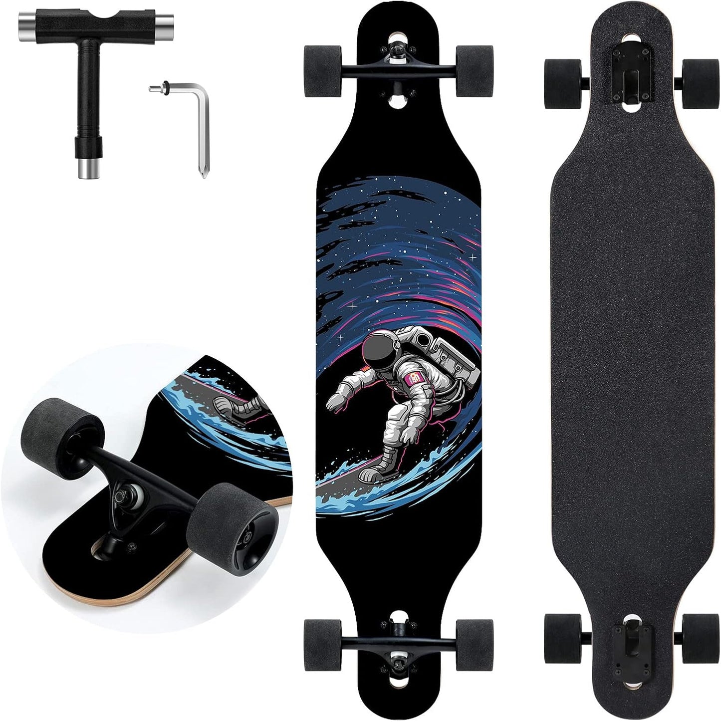 41 Inch Drop Through Longboard Complete for All Ages Fun