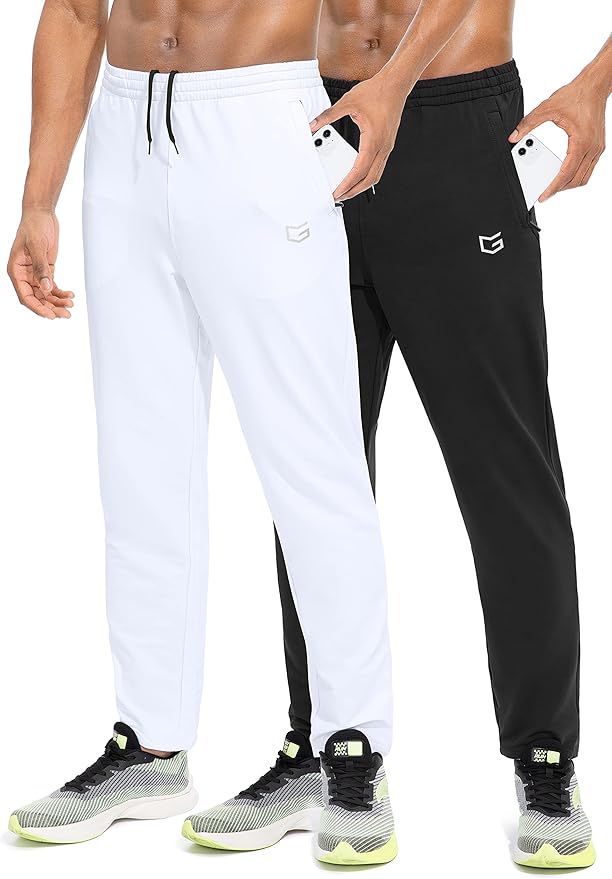 G Gradual Men's Sweatpants with Zipper Pockets for Workouts