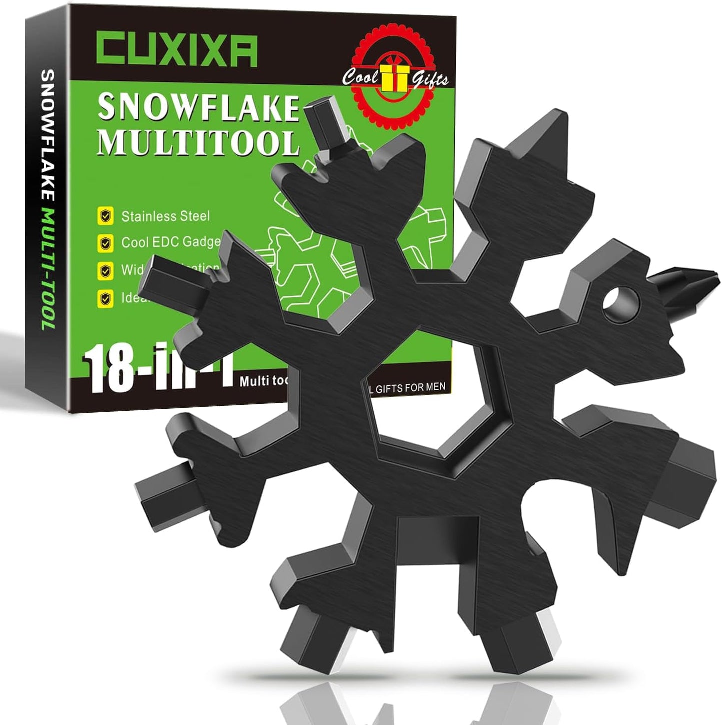 Stainless Steel Snowflake Multitool - 18-in-1 Gadgets