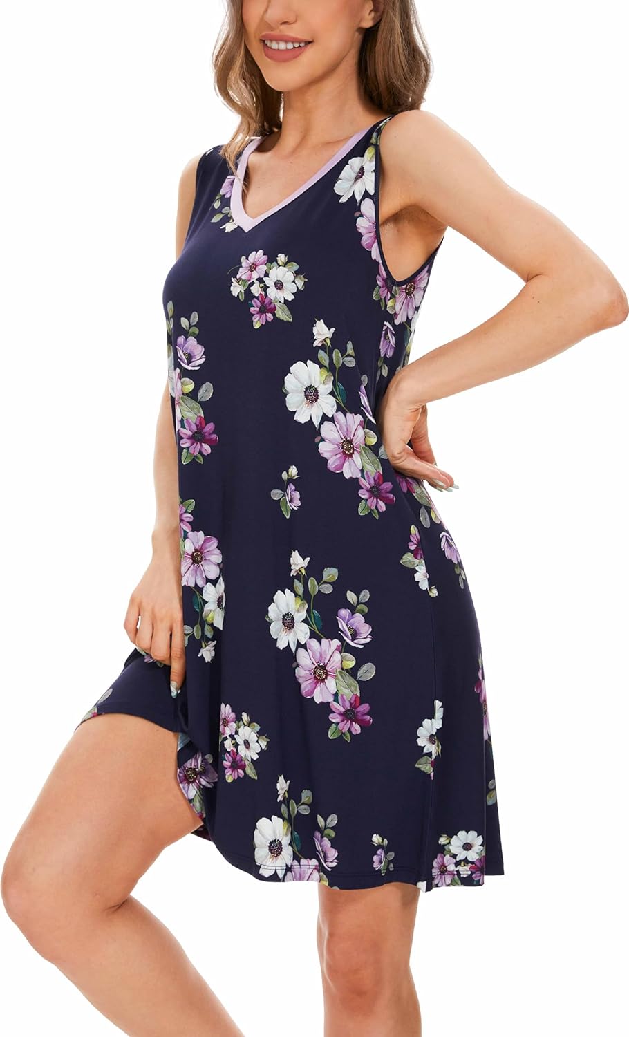 GYS Womens Bamboo-Derived Viscose Nightgowns for Comfort