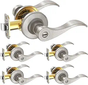 TICONN Traditional Wave Style Reversible Door Lever for Interiors