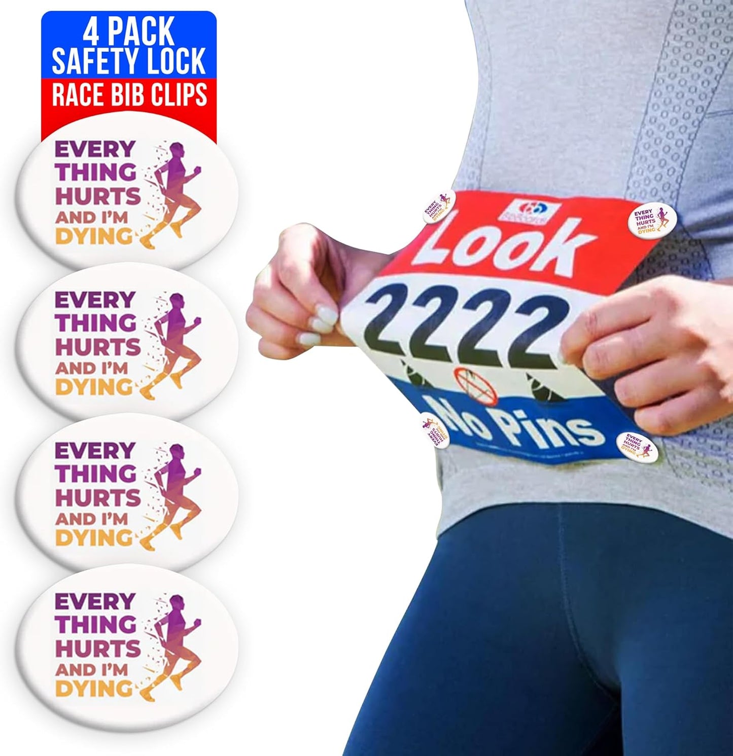 Secure Your Race Bibs with Ease - Non-Magnetic Fasteners
