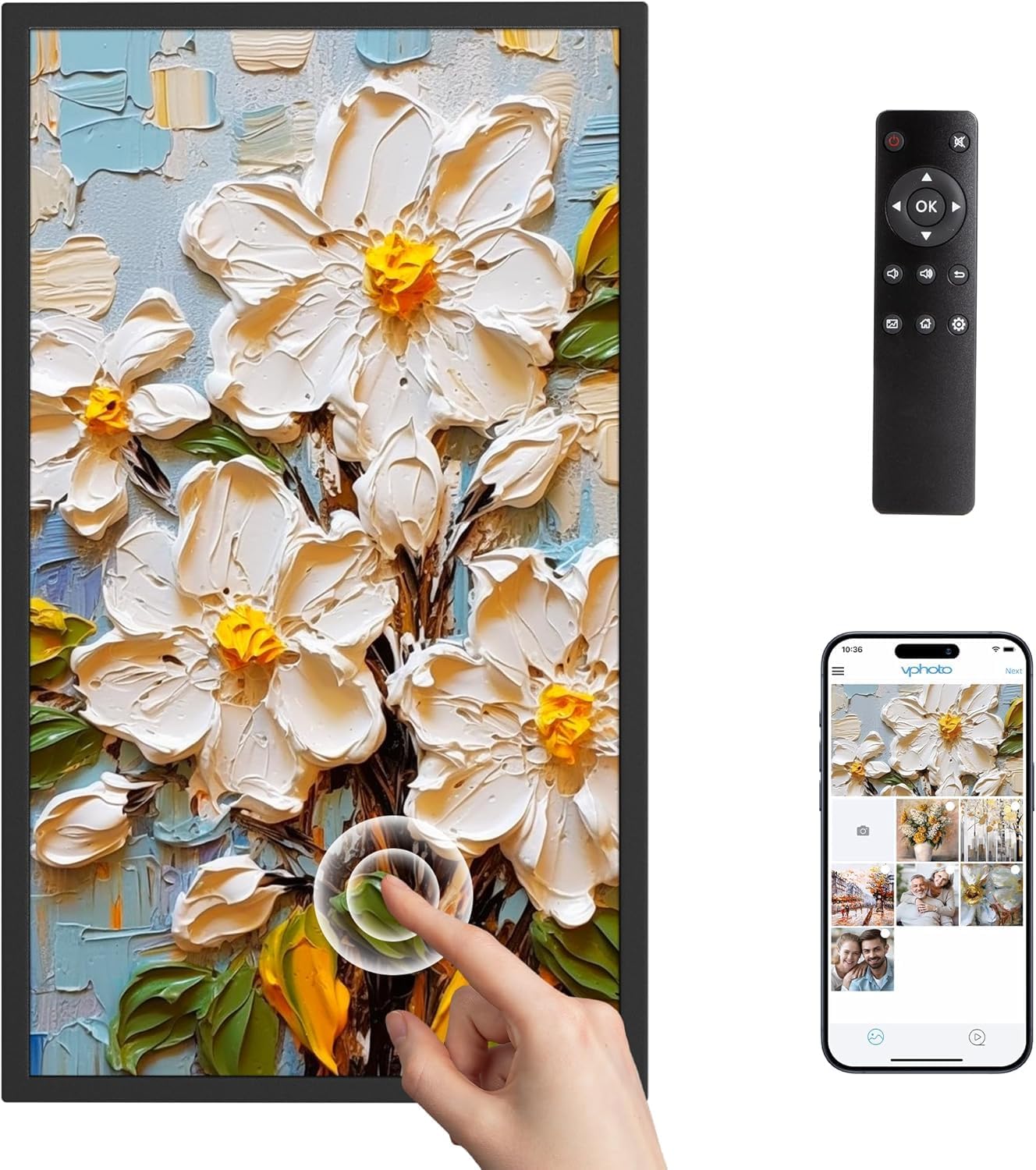 Dragon Touch 21.5 inch Digital Picture Frame with WiFi and Storage