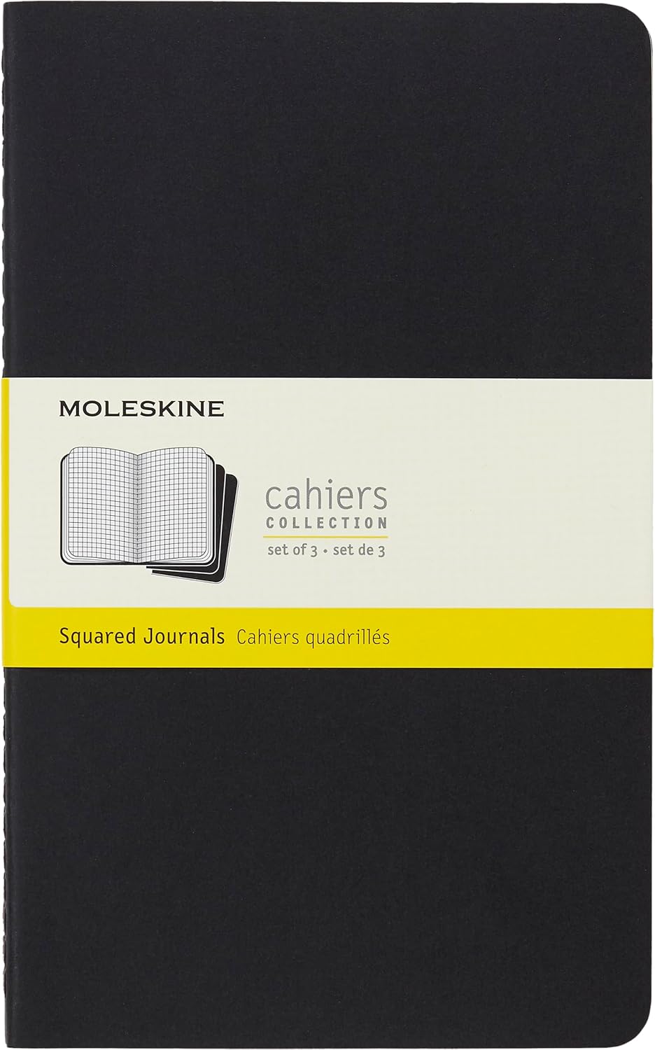 Moleskine Cahier Journal Set: Grid Pages, Large, Soft Cover