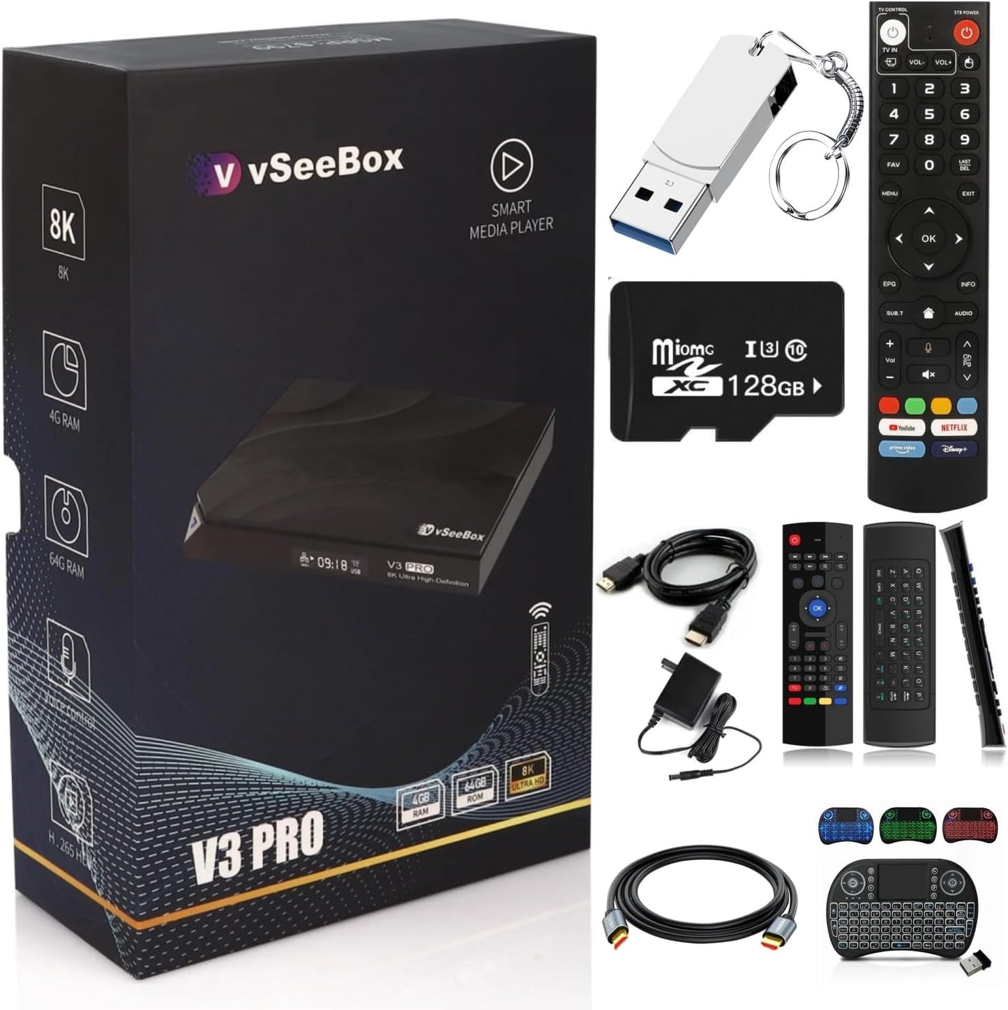 2024 Latest V3 Pro Max 4G RAM +64G ROM Bundle with Voice Control