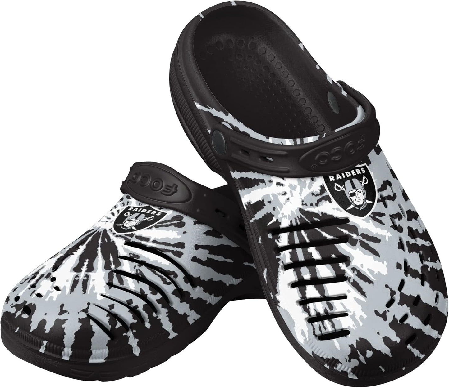 FOCO Men's NFL Team Logo Tie-dye Garden Sandals for Comfort