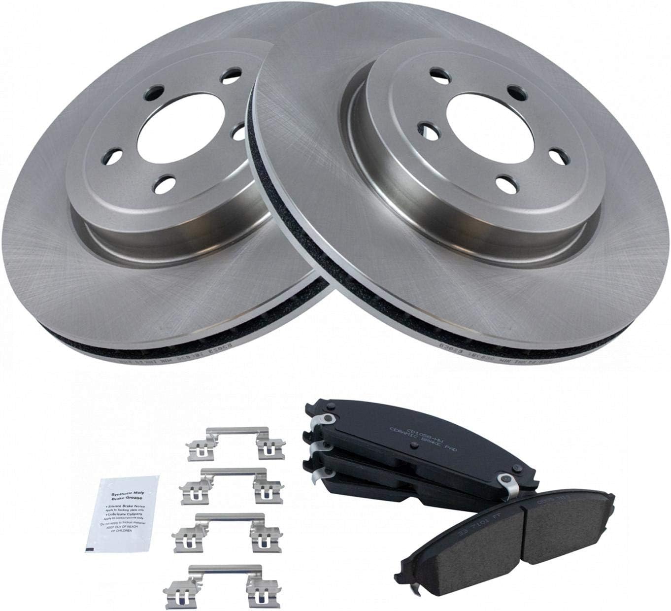 TRQ Front Brake Pad & Rotor Kit for Chrysler 300 & Dodge