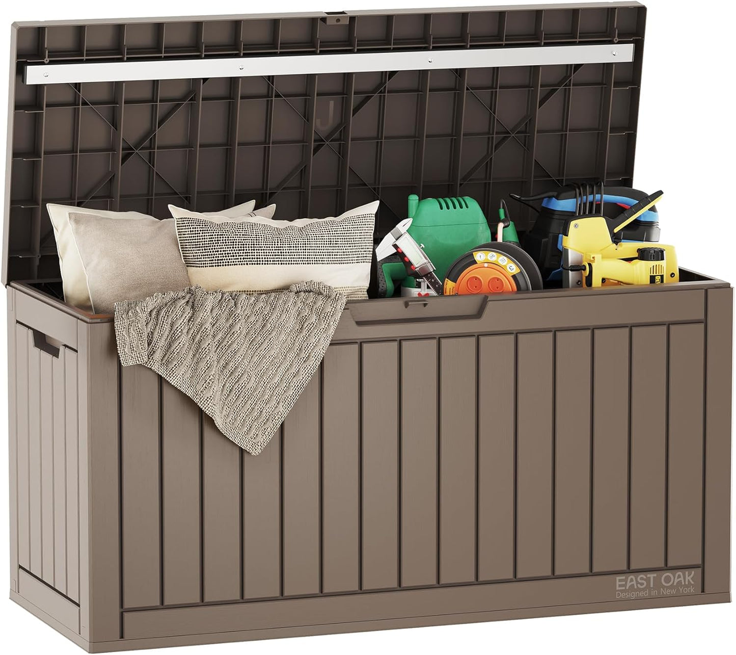 EAST OAK Outdoor Storage Box for Cushions and Tools, 60 Gallon