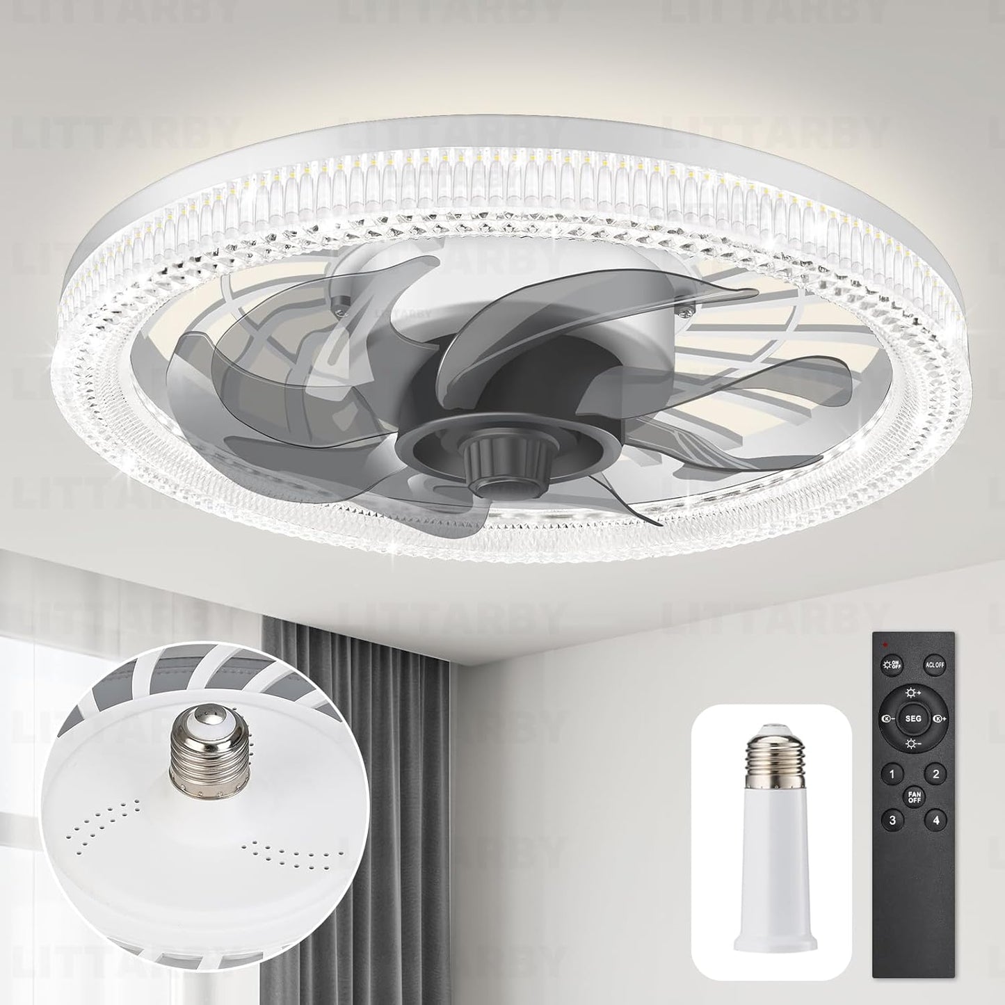 Ceiling Fans with Lights and Remote Control for Small Spaces