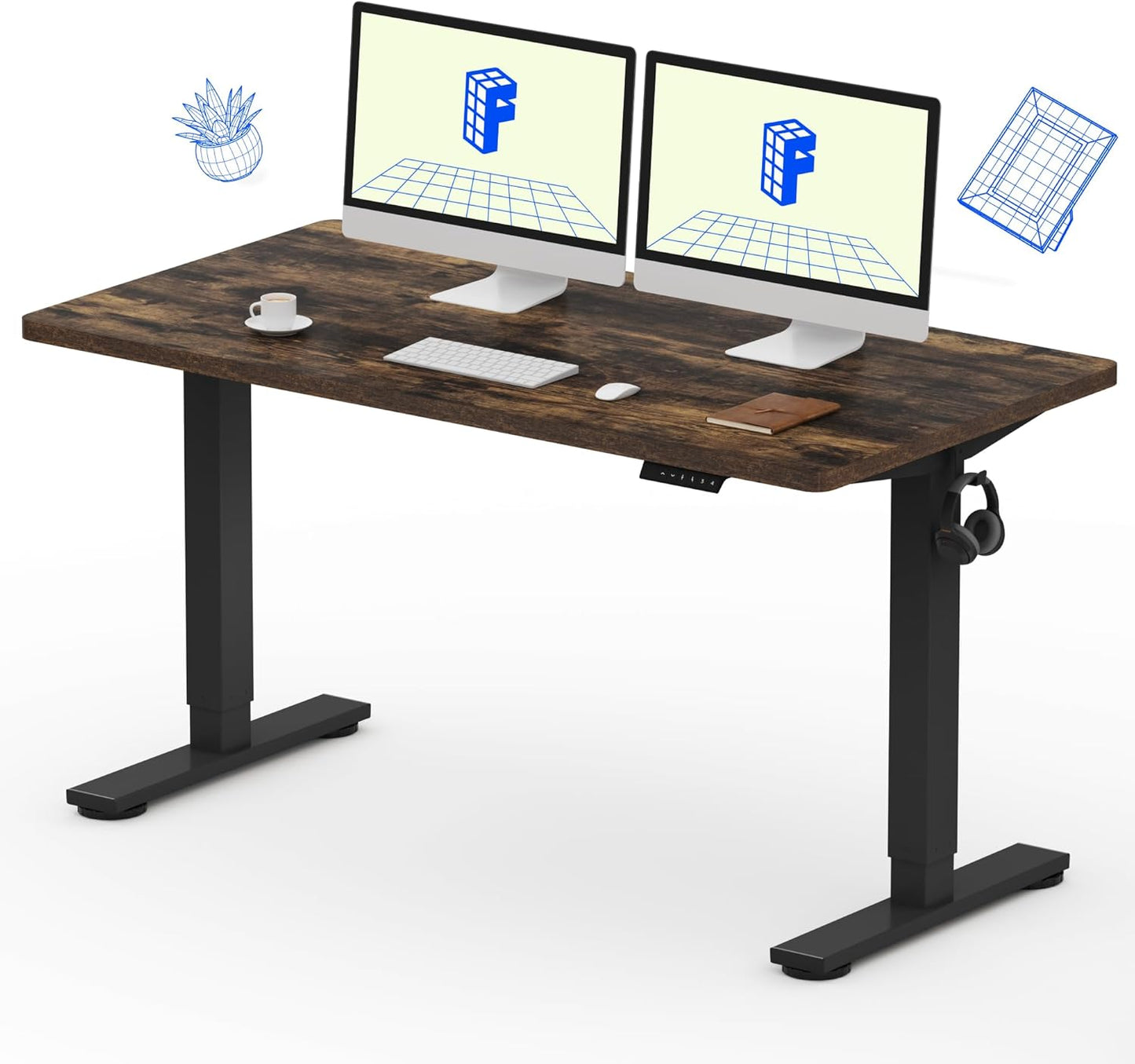 FLEXISPOT EN1 Electric Sit Stand Desk with Smart Keypad Features