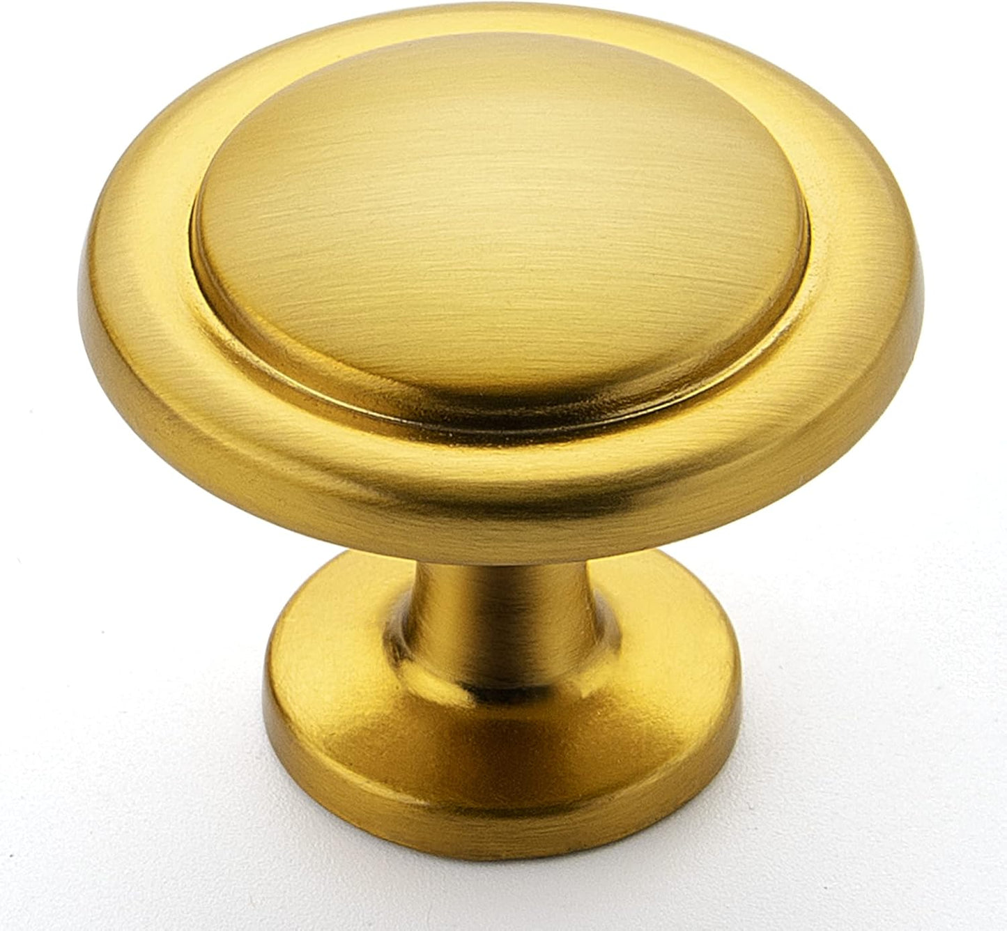 Ravinte 25 Pack 1-1/4 Inch Brushed Brass Cabinet Knobs