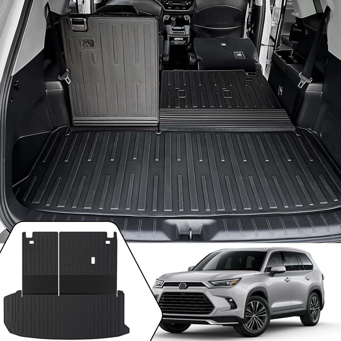 Cargo Mat with Backrest for 2024 2025 2026 Grand Highlander