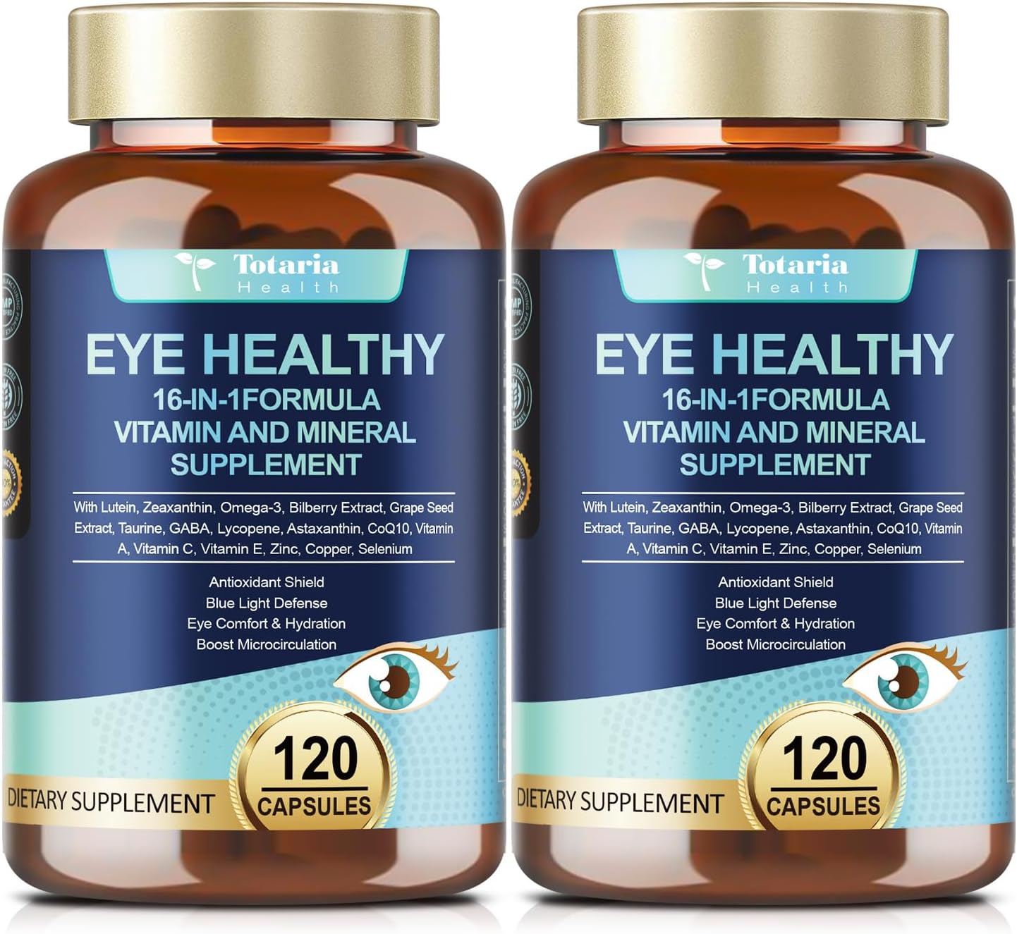 AREDS 2 Eye Vitamins with Bilberry Extract for Macular Health
