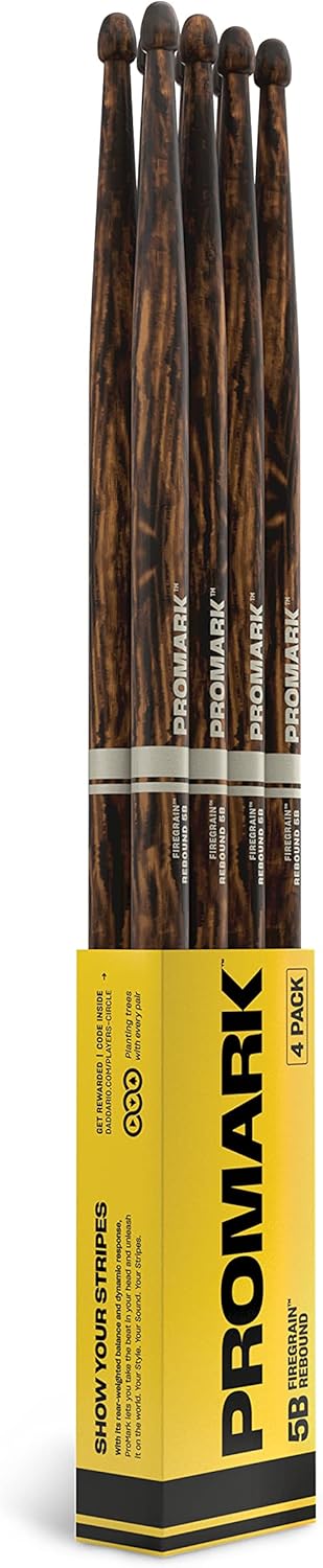 ProMark Rebound 5B FireGrain Drumsticks for Superior Performance