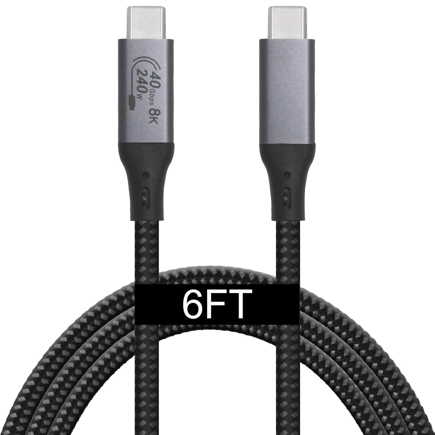 VEBNER 6ft USB4 Cable: 8K Display, 40Gbps Data, 240W Charging