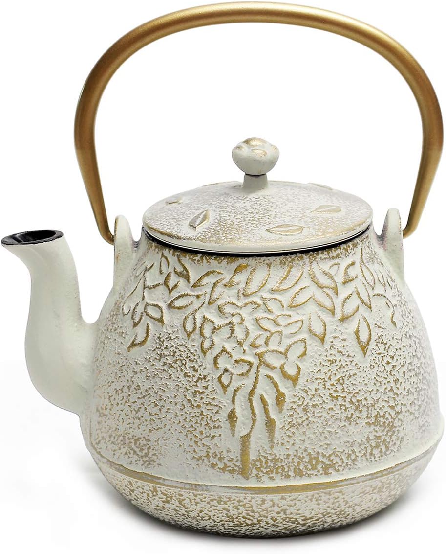 Toptier Cast Iron Tea Kettle for Perfect Tea Brewing Experience