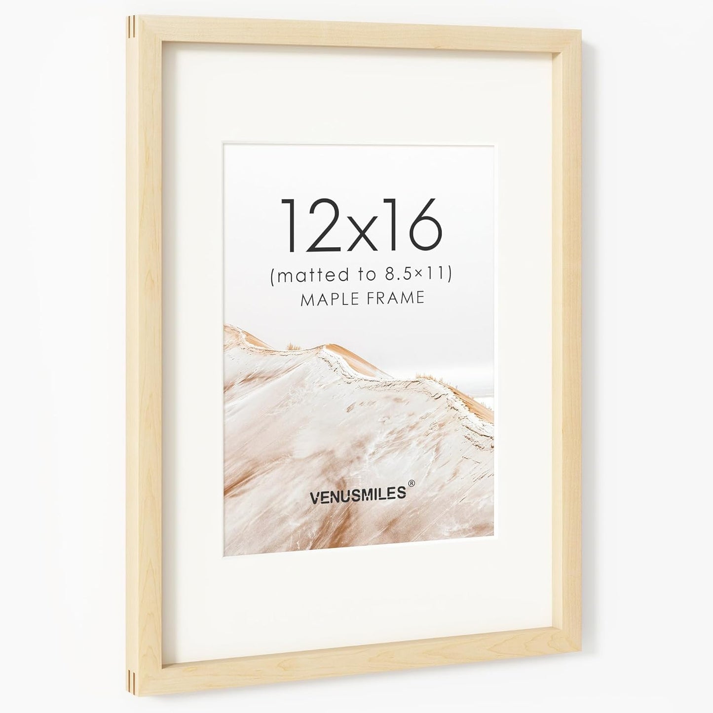 12x16 Picture Frame in Natural Maple Wood for Home Decor