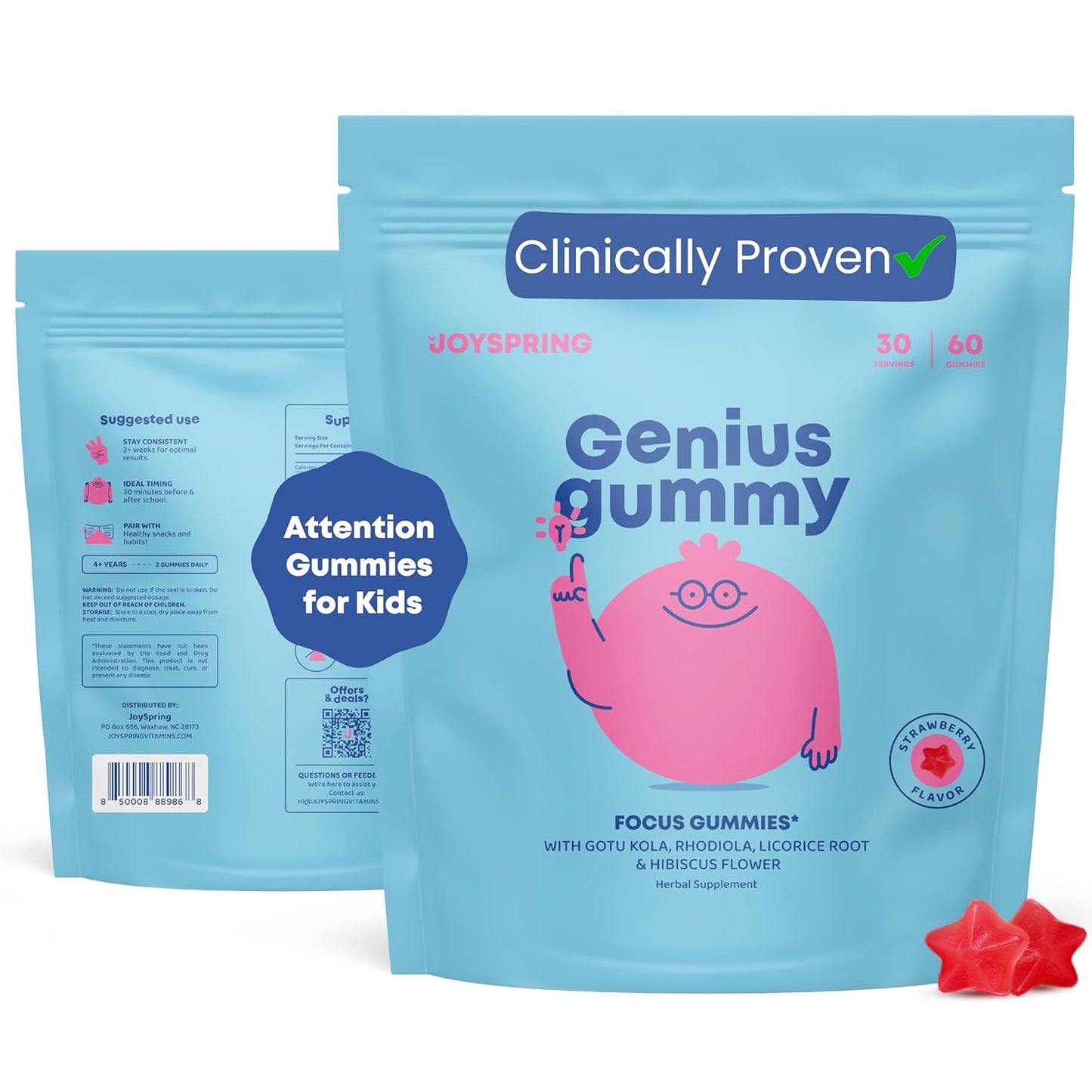 Genius Kids Focus Gummies - Natural Herbal Brain Supplement
