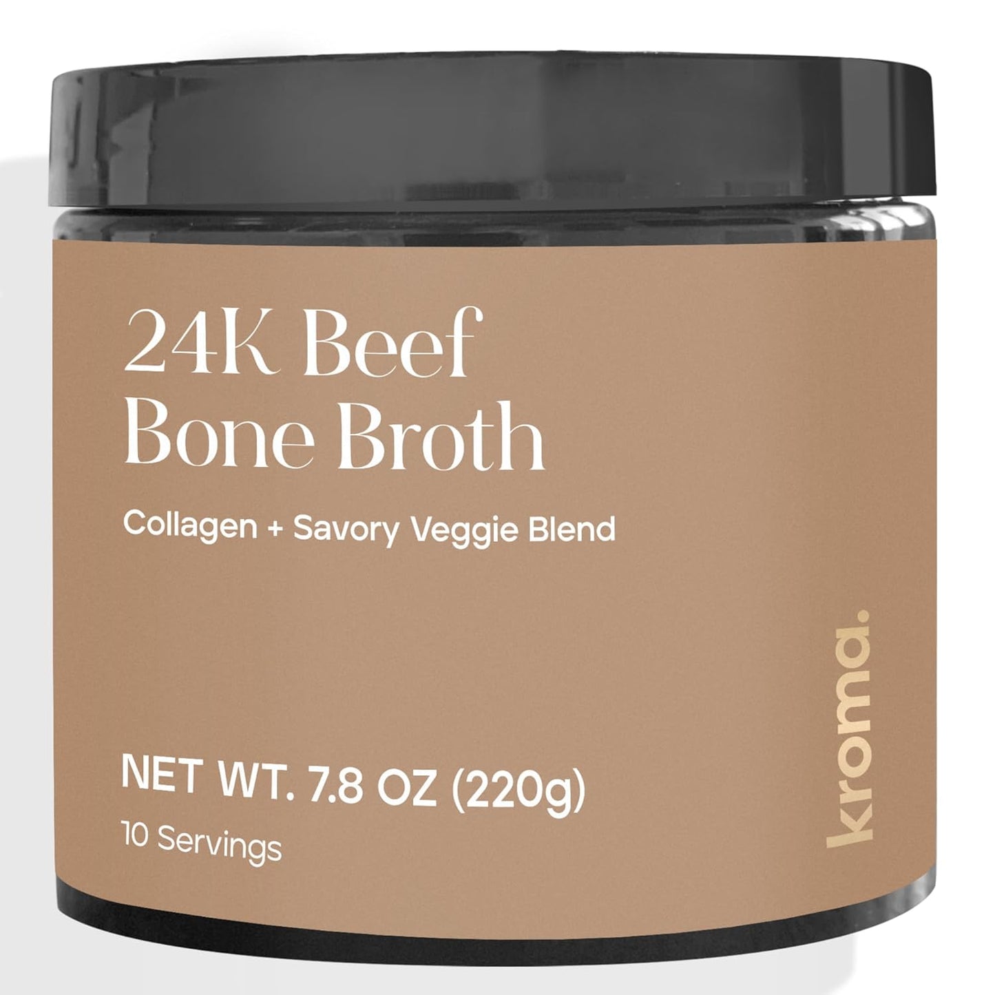 Kroma 24K Beef Bone Broth Powder for Gut Health & Joint Support