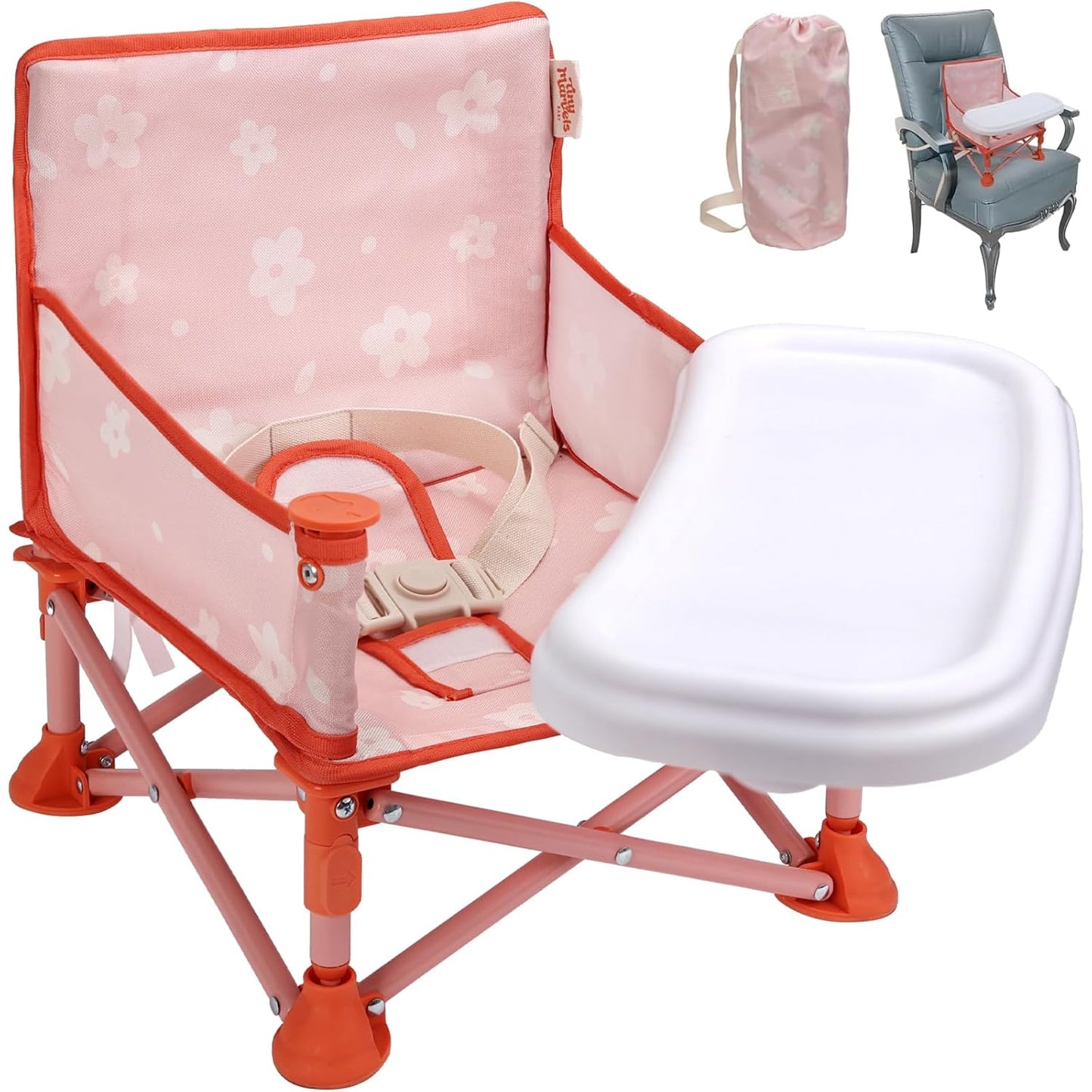 Tiny Marvels Portable 3-in-1 Baby Booster Seat for Travel