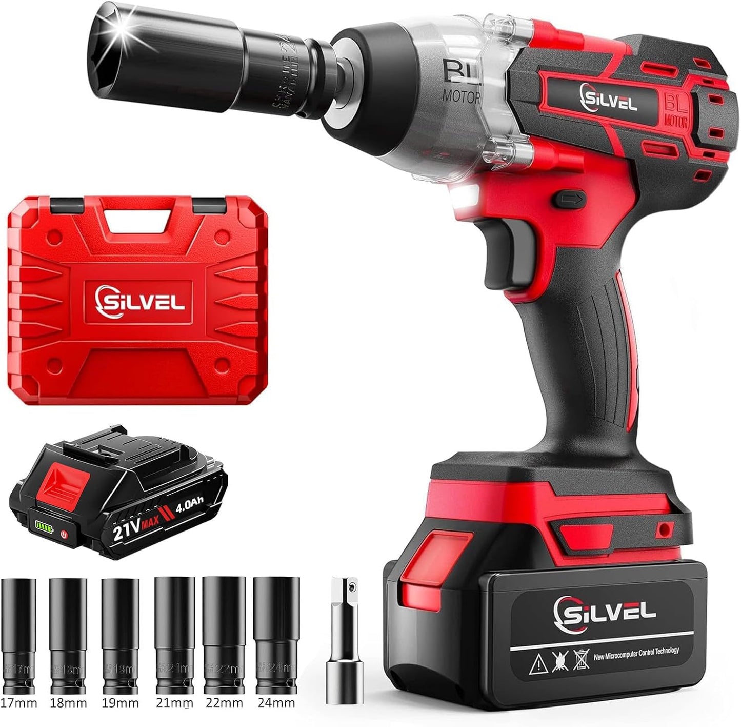 SILVEL 21V Cordless Impact Wrench with High Torque Performance