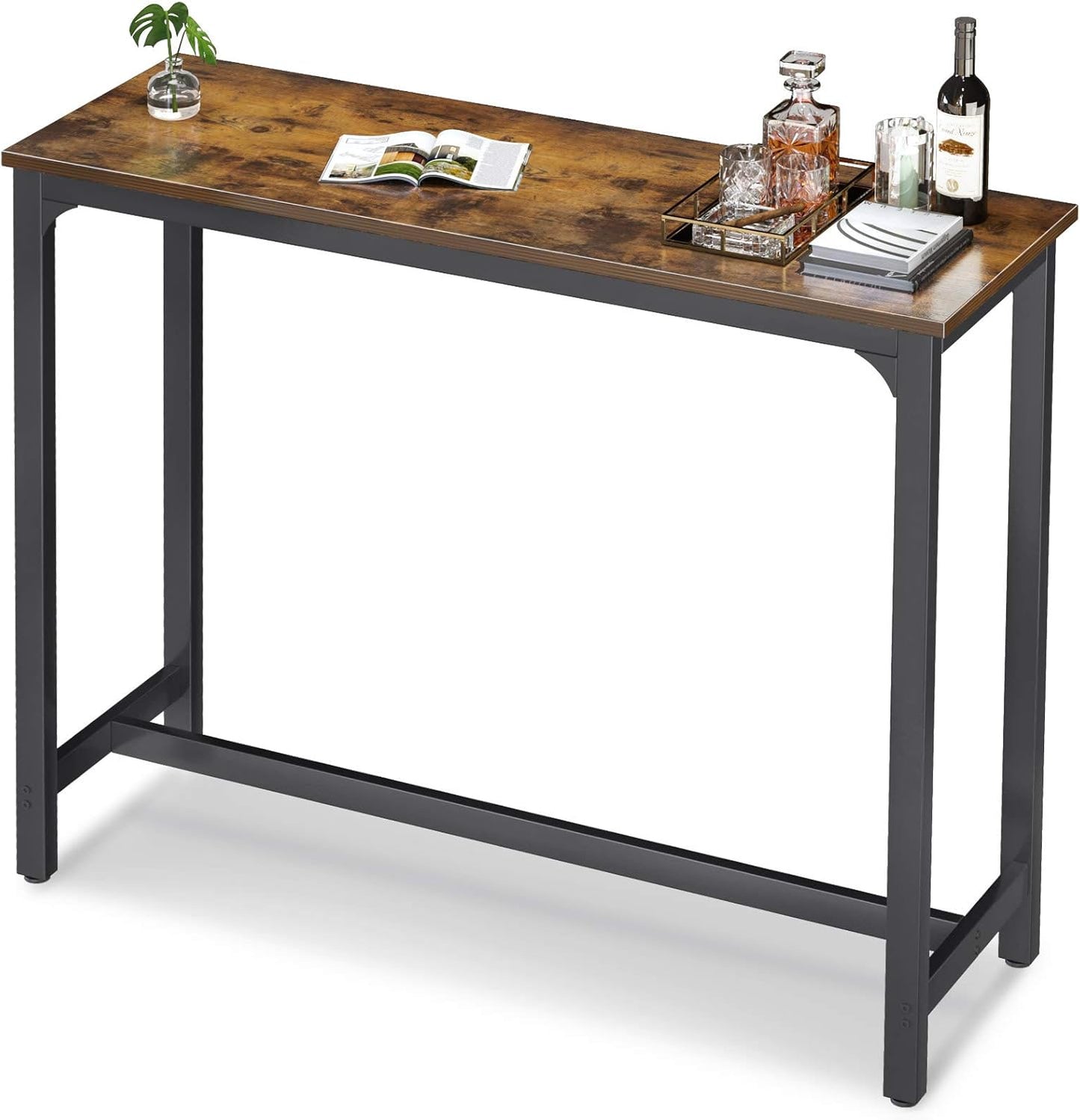 ODK 47 inch Bar Table - Rustic Brown High Top Dining Table