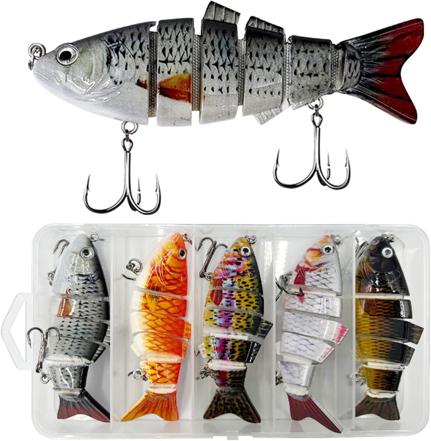 Lifelike Saltwater Lure Set for Bass & Trout Fishing
