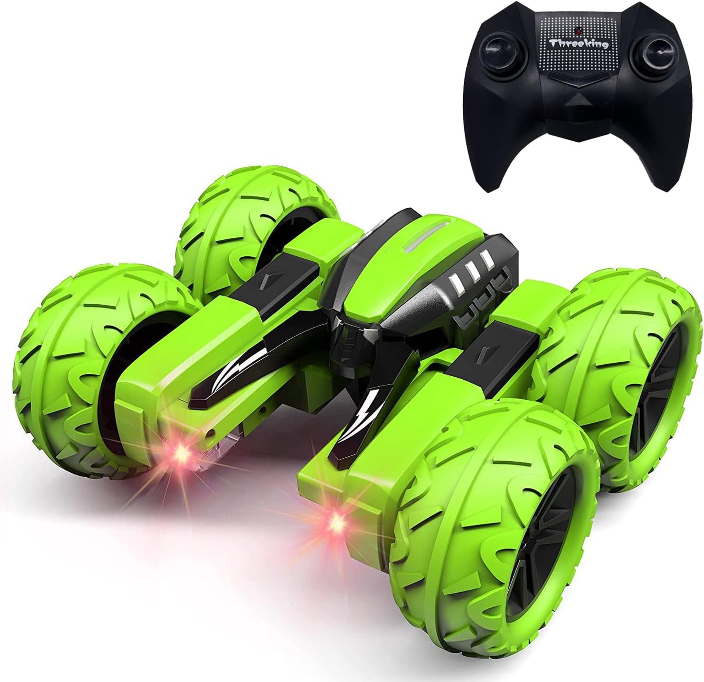 Double-Sided RC Stunt Car with 360 Flips & Lights