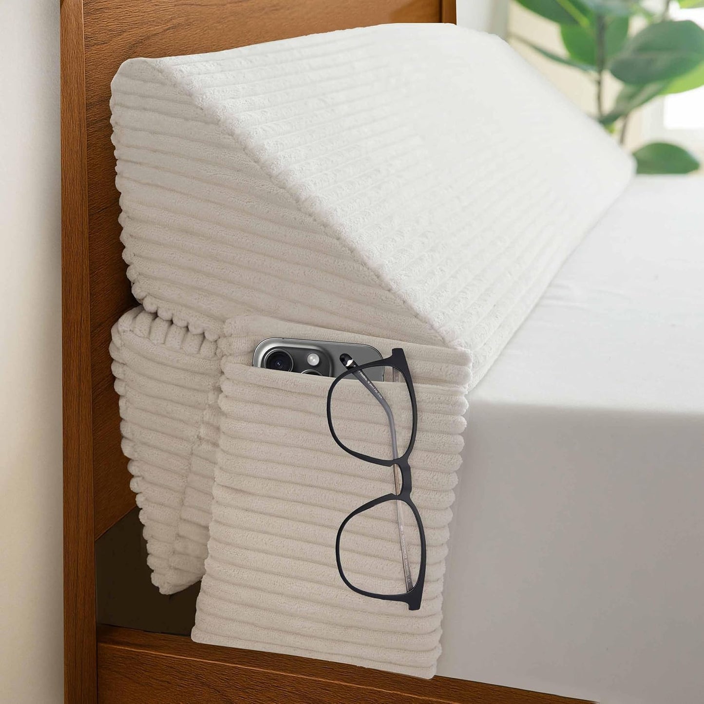 HIGOGOGO Full Size Wedge Pillow for Headboard Gap Filler