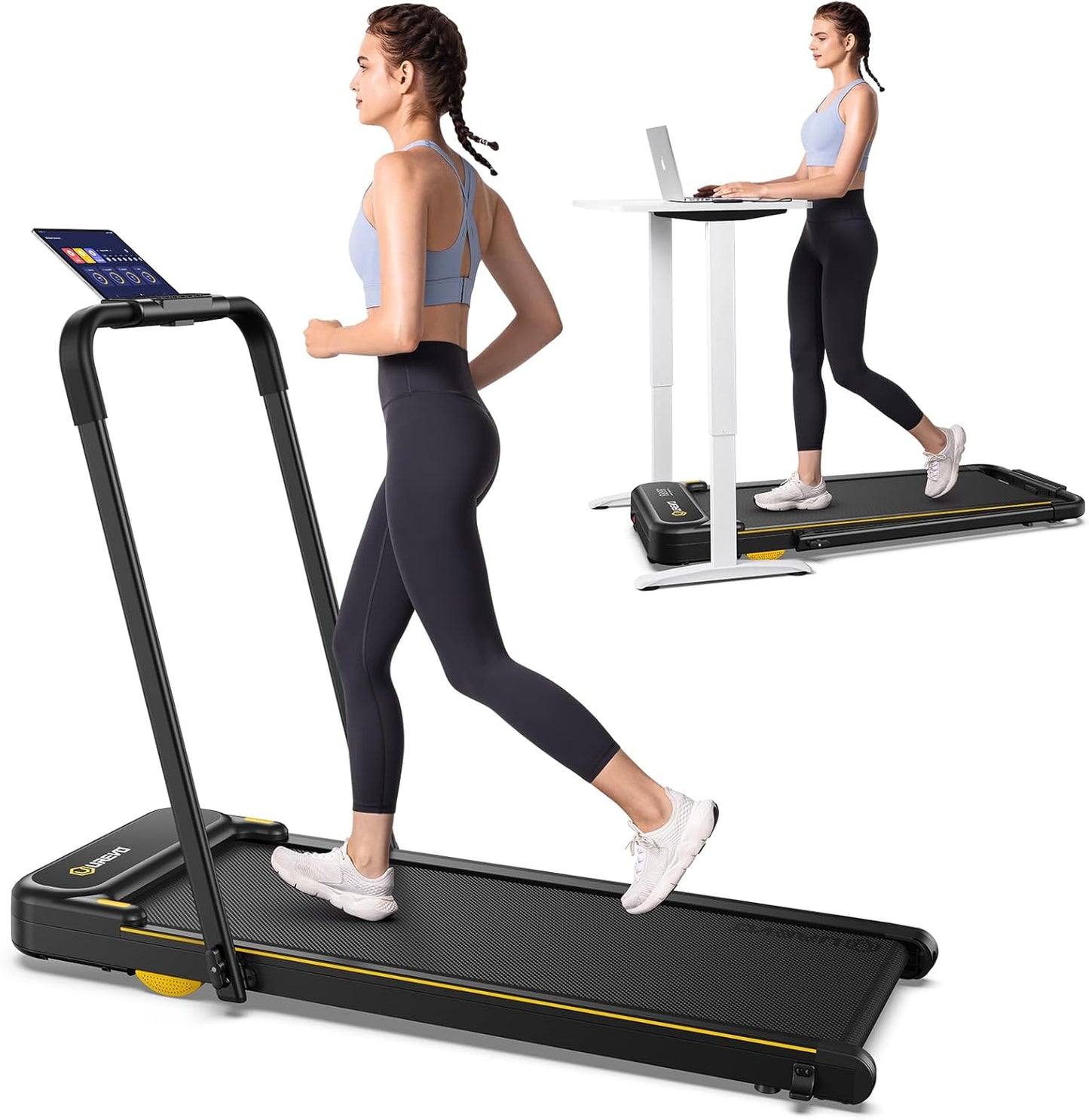 UREVO Strol 2E Smart 2-in-1 Folding Treadmill for Home Use
