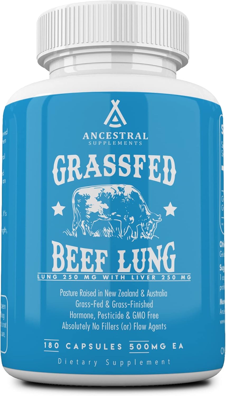 Grass Fed Beef Lung Supplement for Respiratory Health 500mg